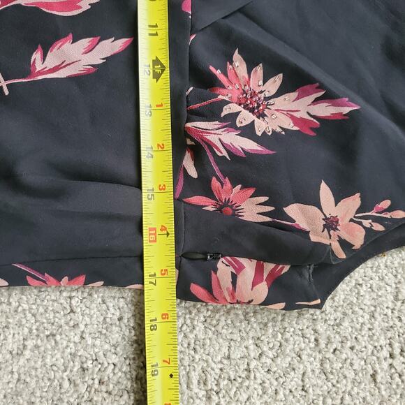 90s Fairy Grunge Whimsigoth Dress 14 Black Floral Grunge Romantic Maxi Silk - Picture 8 of 11